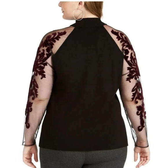 LUXE VELVET PURPLE top by INC International Concepts Size M NWT - Picture 2 of 3